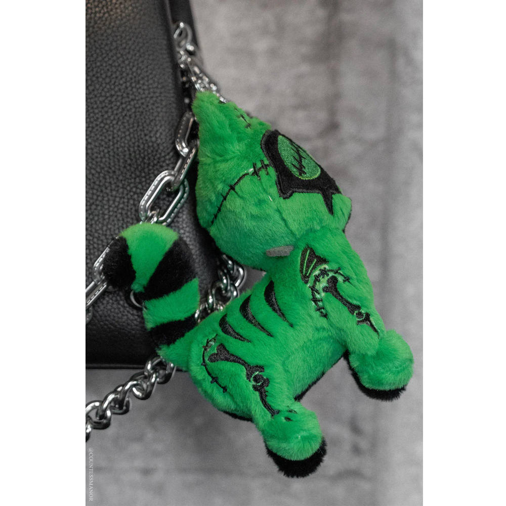 Vampire Freaks - Grumpy Bones Bear Plush 3DSchlüsselbund - Schwarz/Weiß